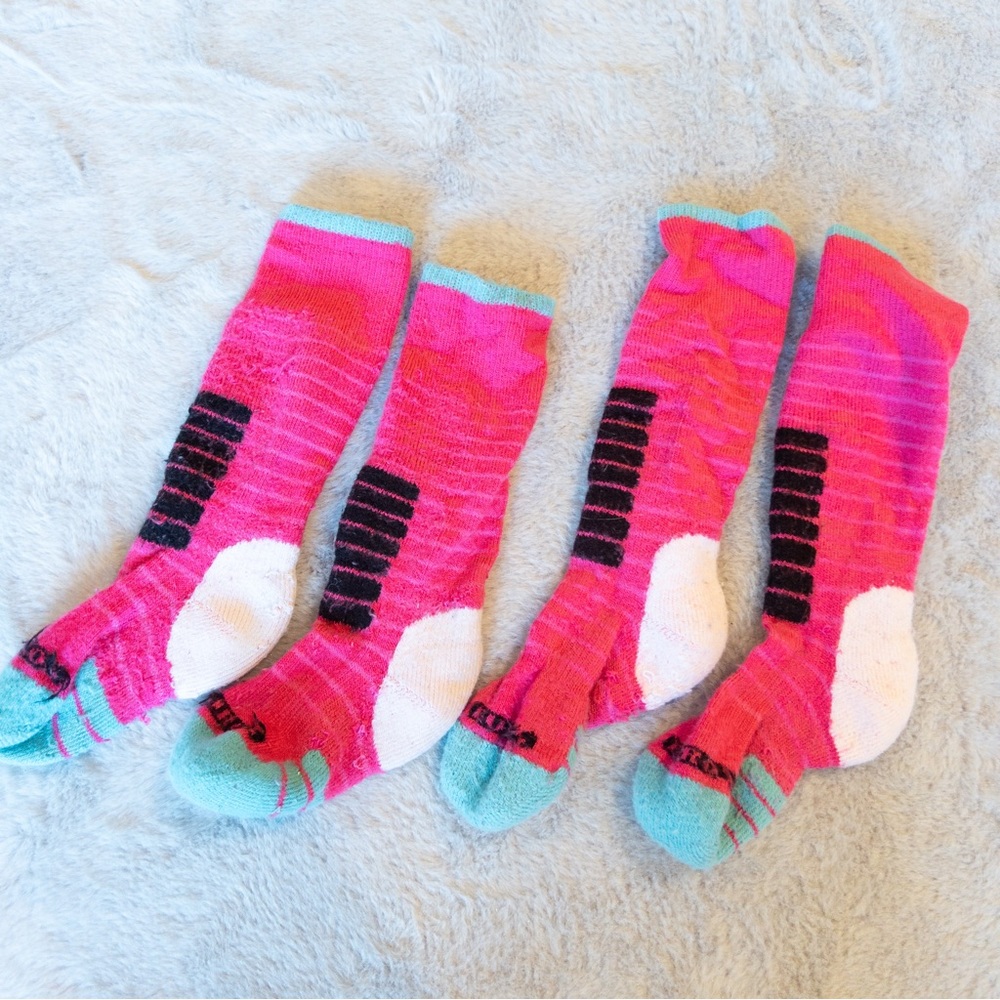 Eurosock Ski Supreme Jr. Toddler Kids Ski Sock 2 Pairs Size 3XS  Shoe Size 10-13